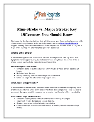 Mini-Stroke vs. Major Stroke_ Key Differences You Should Know