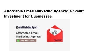 Affordable Email Marketing Agency_ A Smart Investment for Businesses