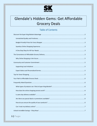 Glendale’s Hidden Gems - Get Affordable Grocery Deals