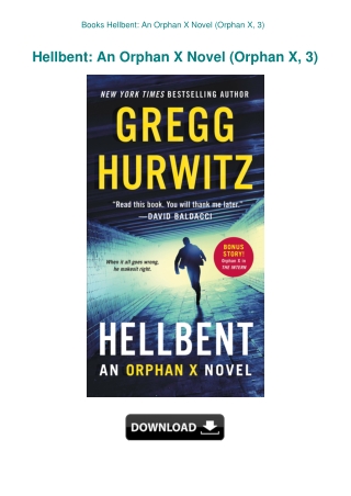 Books Hellbent An Orphan X Novel (Orphan X  3)