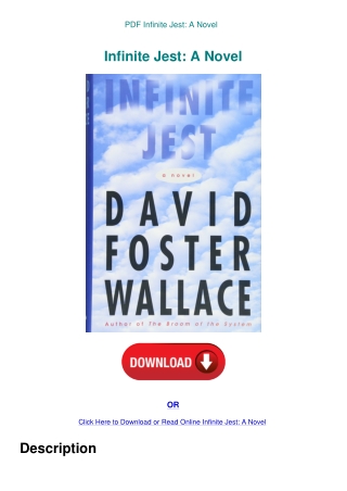 PDF Infinite Jest A Novel