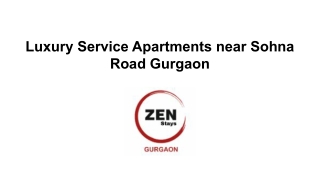 Luxury Service Apartments near Sohna Road Gurgaon