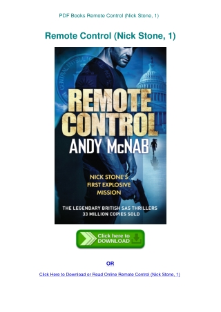PDF Books Remote Control (Nick Stone  1)