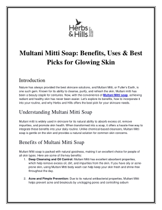 Multani Mitti Soap_ Benefits, Uses & Best Picks for Glowing Skin