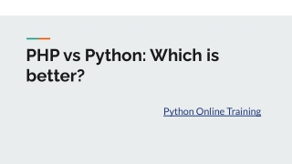 PHP vs Python, Which is better?- Python Online Training