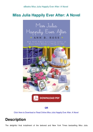 eBooks Miss Julia Happily Ever After A Novel