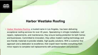 Harbor Westlake Roofing