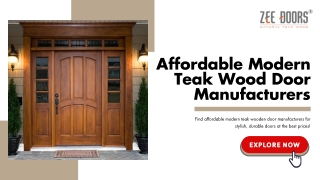 Affordable Modern Teak Wood Door Manufacturers