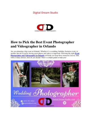 Best Event photographer and videographer in orlando