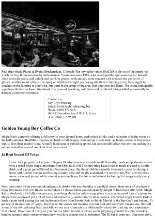 Denton Online Music Locations Concerts, Jazz Event & Events