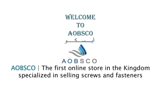Fasteners Manufacturer in Saudi Arabia | AOBSCO