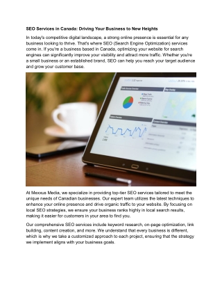 SEO Services in Canada