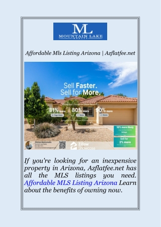 Affordable Mls Listing Arizona | Azflatfee.net