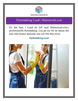 Flyttstädning Lund | Malmotvatt.com