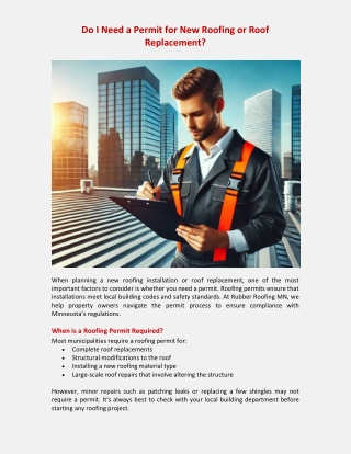 Do I Need a Permit for New Roofing or Roof Replacement