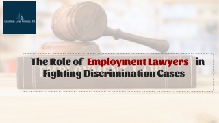 The Role of Employment Lawyers in Fighting Discrimination Cases