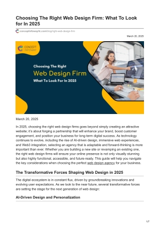 Choosing The Right Web Design Firm What To Look for In 2025