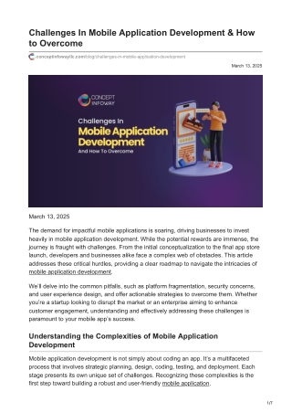 Challenges In Mobile Application Development  How to Overcome