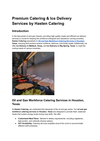 hasten catering