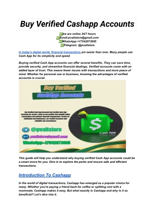 Buy Verified Cashapp Accounts