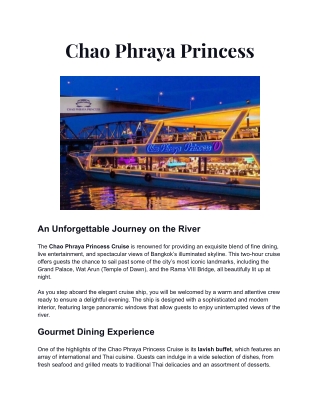 Chao Phraya Princess