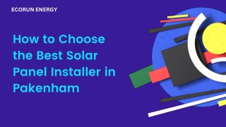 Solar Panel Installers in Pakenham