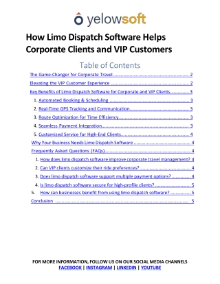 How Limo Dispatch Software Helps Corporate Clients and VIP Customers