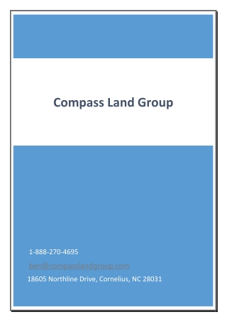 Compass Land Group offers large-acreage properties, including mountain, lakefront