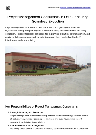 Project Management Consultants in Delhi- Ensuring Seamless Execution