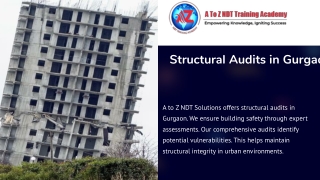 Structural Audit In Gurgaon – A to Z NDT Solutions