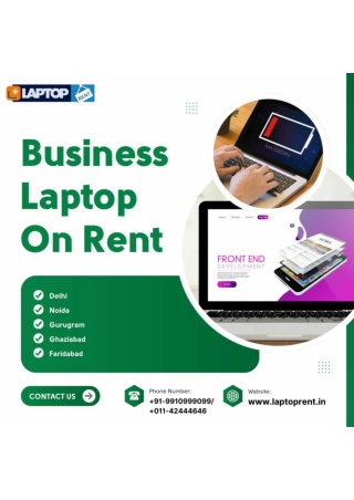 Business Laptop On Rent In Delhi! 9910999099