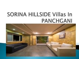 SORINA HILLSIDE Villas In PANCHGANI