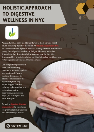 Holistic Approach to Digestive Wellness in NYC