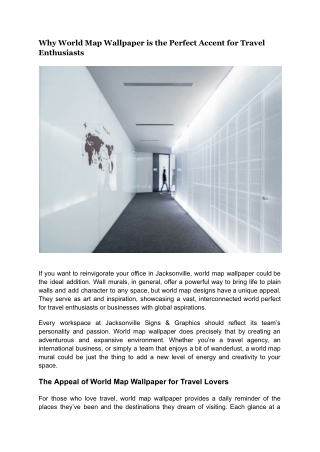 Why World Map Wallpaper is the Perfect Accent for Travel Enthusiasts