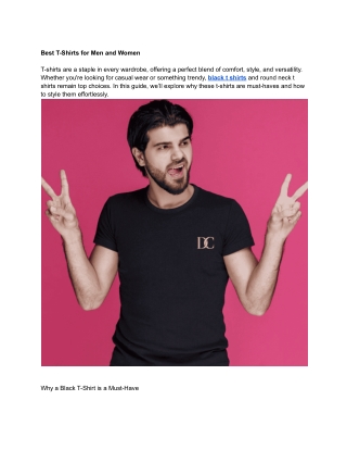 Best T-Shirts for Men and Women