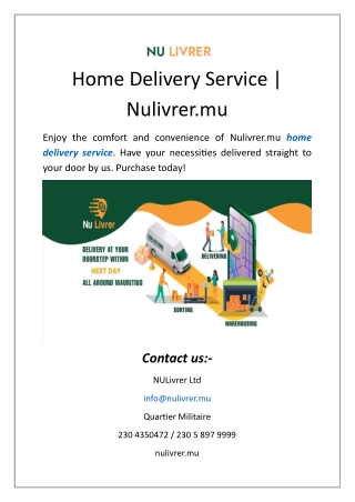 Home Delivery Service