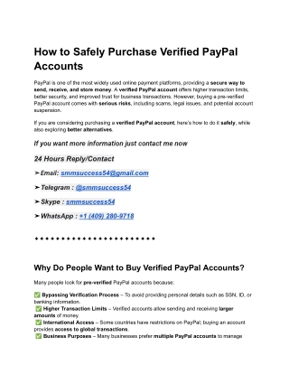How to Safely Purchase Verified PayPal Accounts