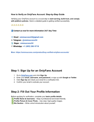How to Verify an OnlyFans Account_ Step-by-Step Guide