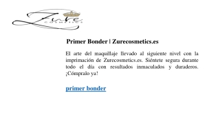 Primer Bonder Zurecosmetics.es