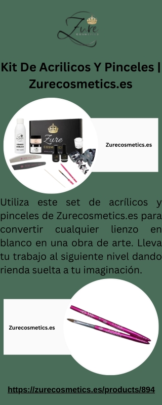 Kit De Acrilicos Y Pinceles | Zurecosmetics.es