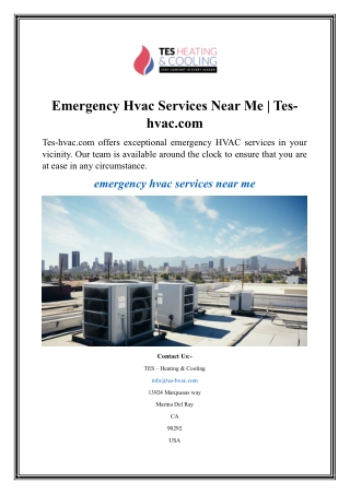 Emergency Hvac Services Near Me  Teshvac.com