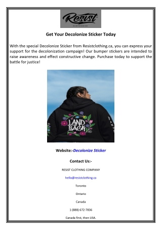 Get Your Decolonize Sticker Today