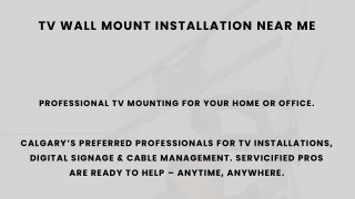 TV Wall Mount Installation near me