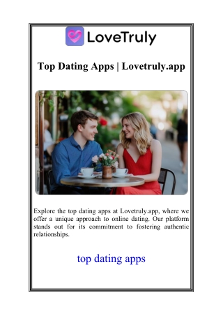 Top Dating Apps | Lovetruly.app