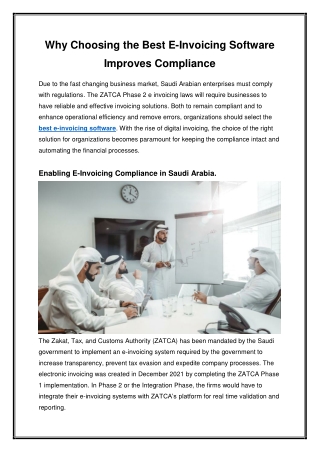 Why Choosing the Best E-Invoicing Software Improves Compliance