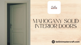 Mahogany Solid Interior Doors