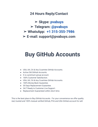 Buy GitHub Accounts
