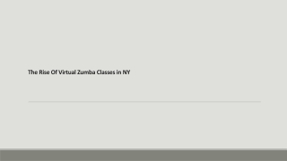 The Rise Of Virtual Zumba Classes in NY