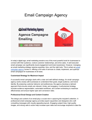 Email Campaign Agency