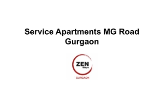 Service Apartments MG Road Gurgaon
